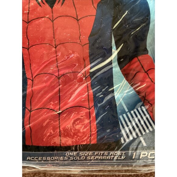 Marvel Ultimate Spider Man Muscle Shirt Boys One Size 6+ Superhero Costume - Picture 4 of 7